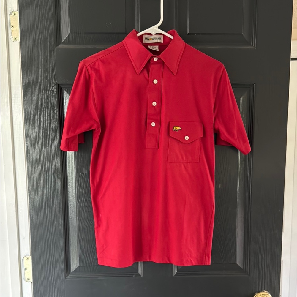 Jack Nicklaus Men’s Red Short Sleeve Golf Polo Size Small